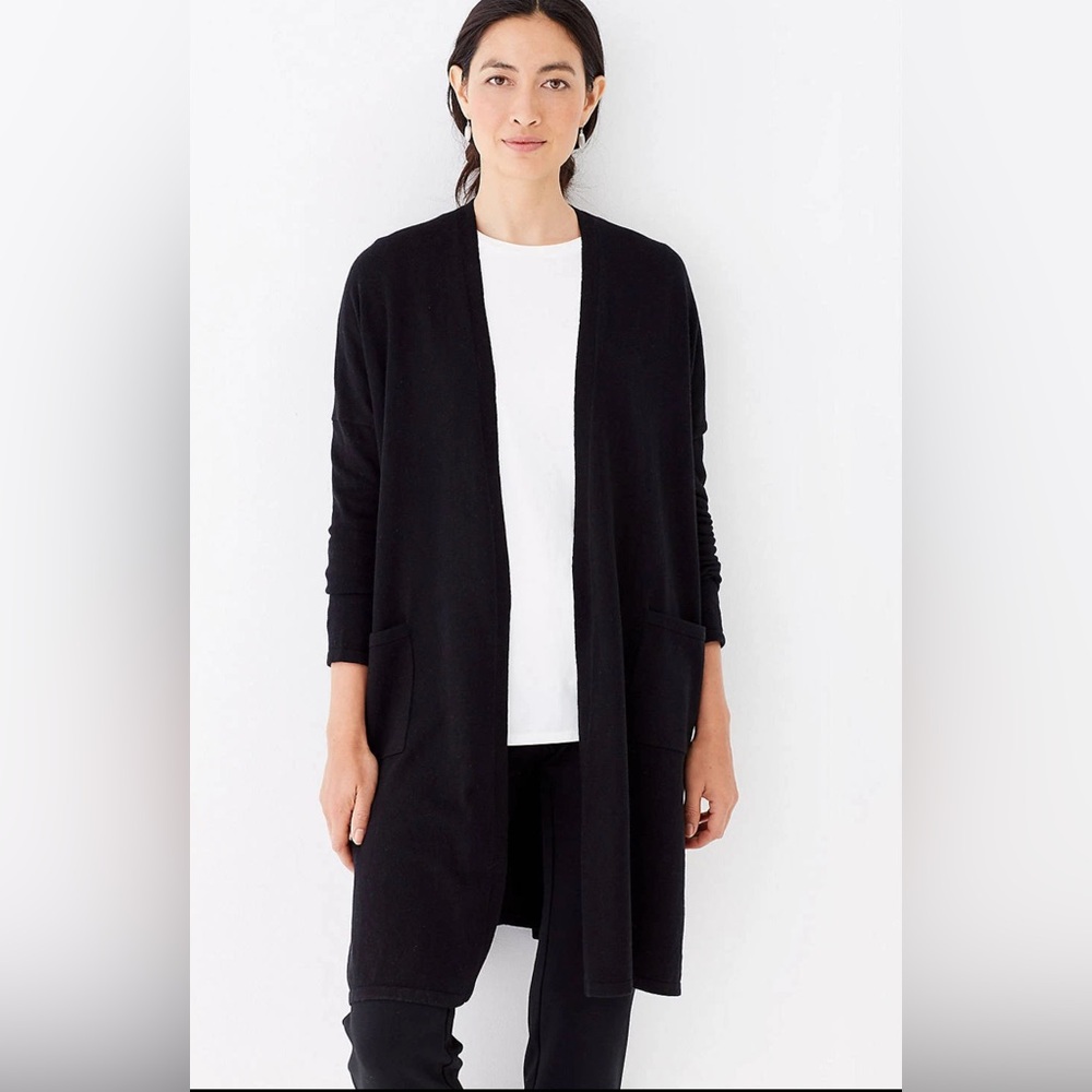 J. Jill Cotton Open Front Long Cardigan🖤